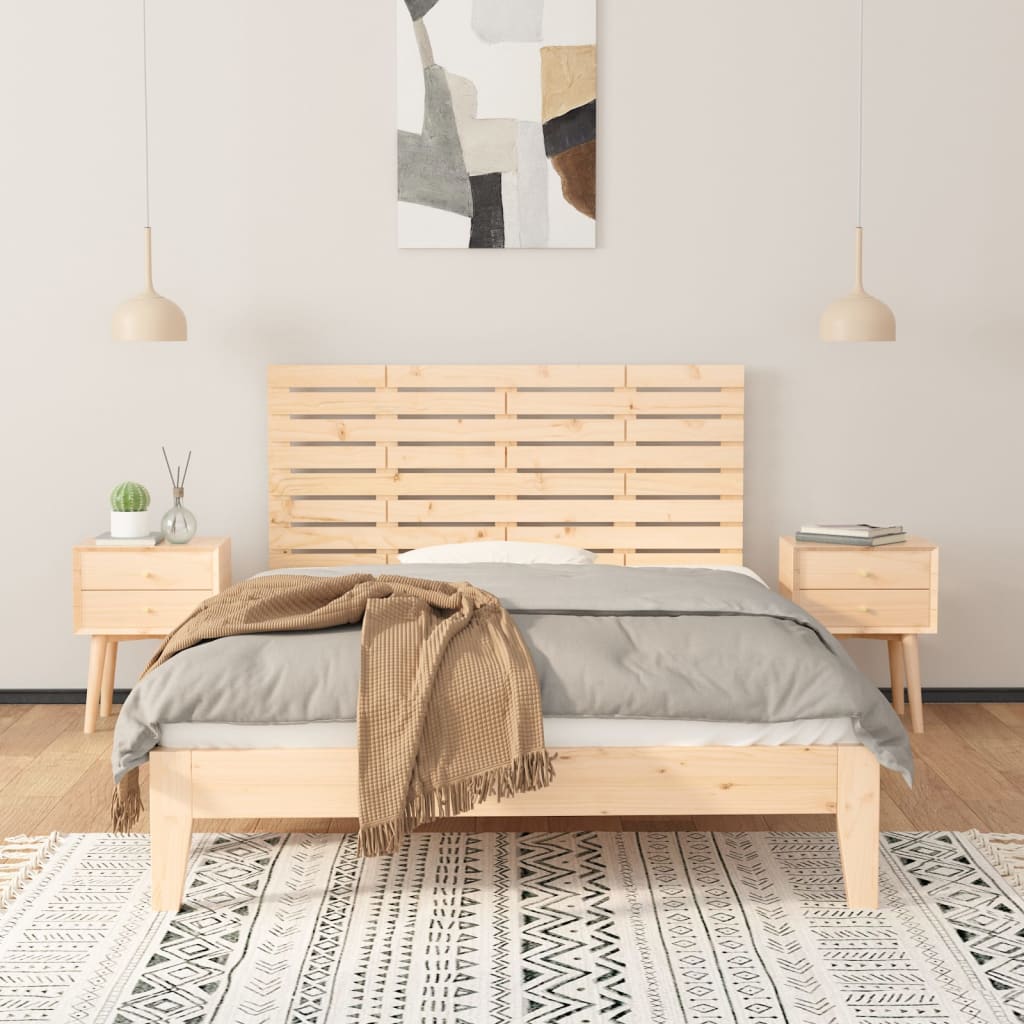 sengegavl 156x3x63 cm massivt fyrretræ