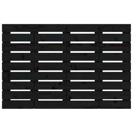 sengegavl 81x3x63 cm massivt fyrretræ sort