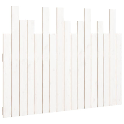 sengegavl 108x3x80 cm massivt fyrretræ hvid