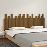 sengegavl 204x3x80 cm massivt fyrretræ gyldenbrun