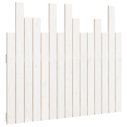 sengegavl 95,5x3x80 cm massivt fyrretræ hvid