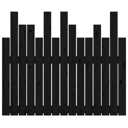 sengegavl 95,5x3x80 cm massivt fyrretræ sort