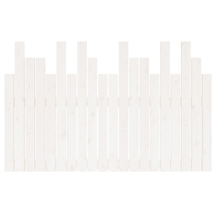 sengegavl 127,5x3x80 cm massivt fyrretræ hvid