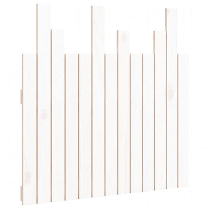 sengegavl 82,5x3x80 cm massivt fyrretræ hvid