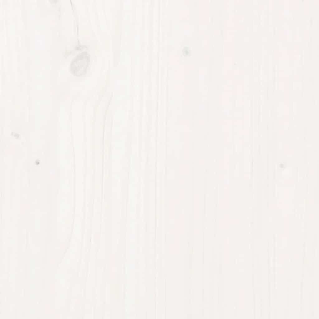 sengegavl 166x3x80 cm massivt fyrretræ hvid