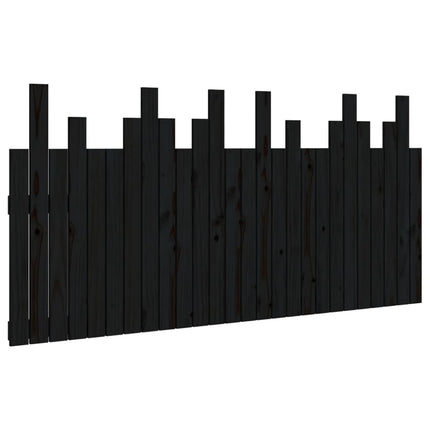 sengegavl 166x3x80 cm massivt fyrretræ sort