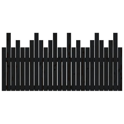 sengegavl 166x3x80 cm massivt fyrretræ sort