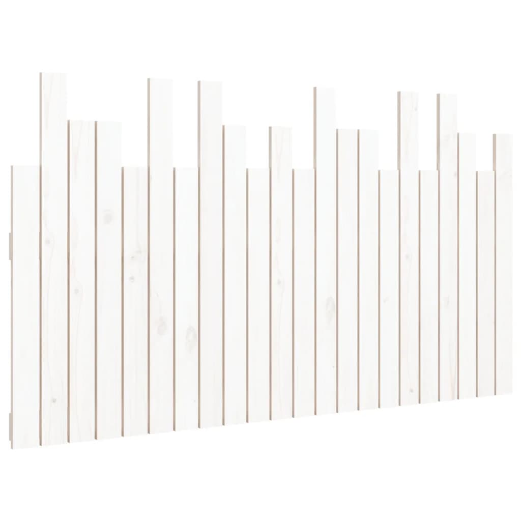 sengegavl 140x3x80 cm massivt fyrretræ hvid