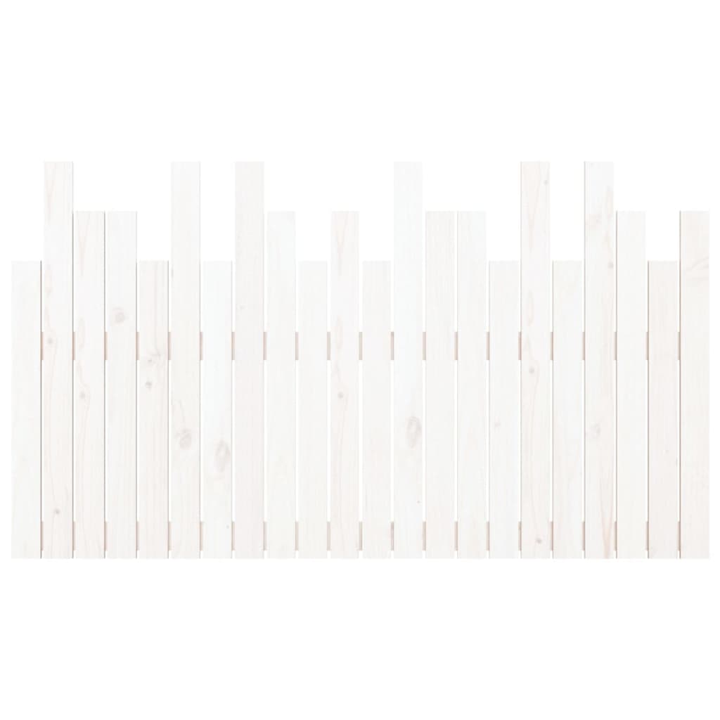 sengegavl 140x3x80 cm massivt fyrretræ hvid