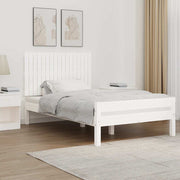 sengegavl 108x3x60 cm massivt fyrretræ hvid
