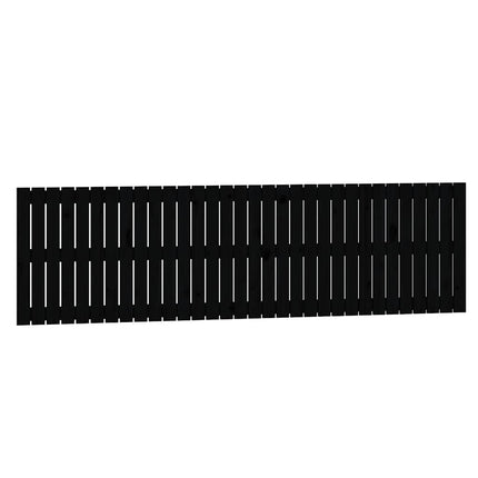 sengegavl 204x3x60 cm massivt fyrretræ sort