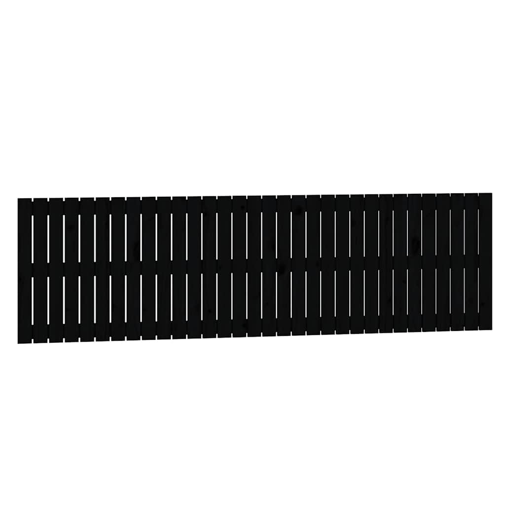 sengegavl 204x3x60 cm massivt fyrretræ sort