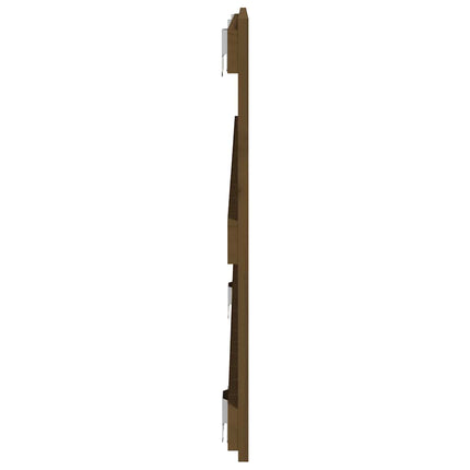 sengegavl 127,5x3x60 cm massivt fyrretræ gyldenbrun