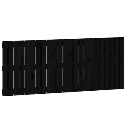 sengegavl 147x3x60 cm massivt fyrretræ sort