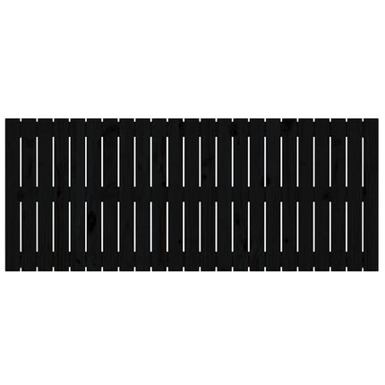 sengegavl 147x3x60 cm massivt fyrretræ sort