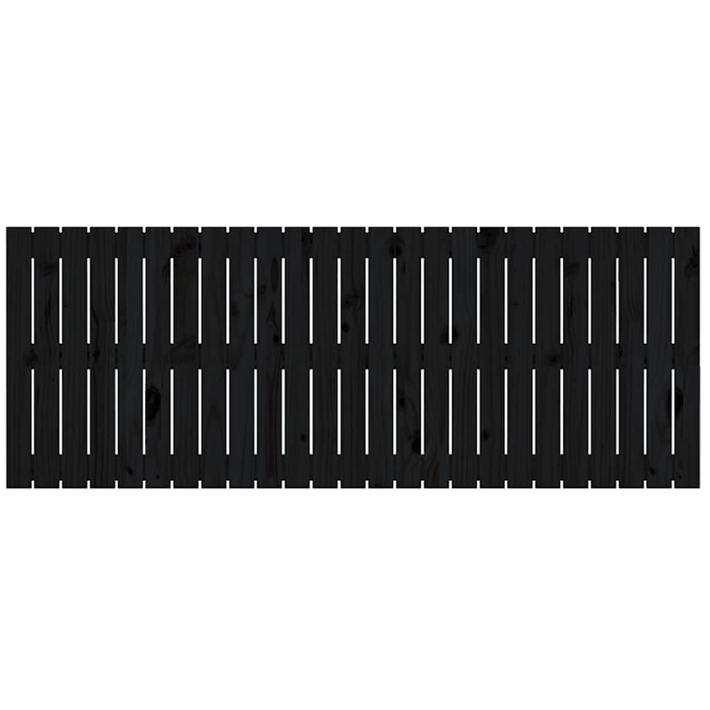 sengegavl 159,5x3x60 cm massivt fyrretræ sort