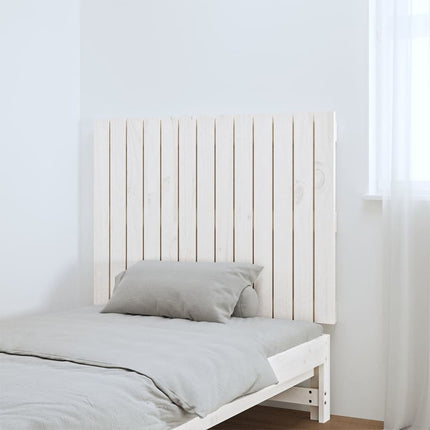 sengegavl 82,5x3x60 cm massivt fyrretræ hvid