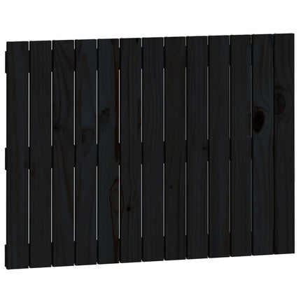 sengegavl 82,5x3x60 cm massivt fyrretræ sort