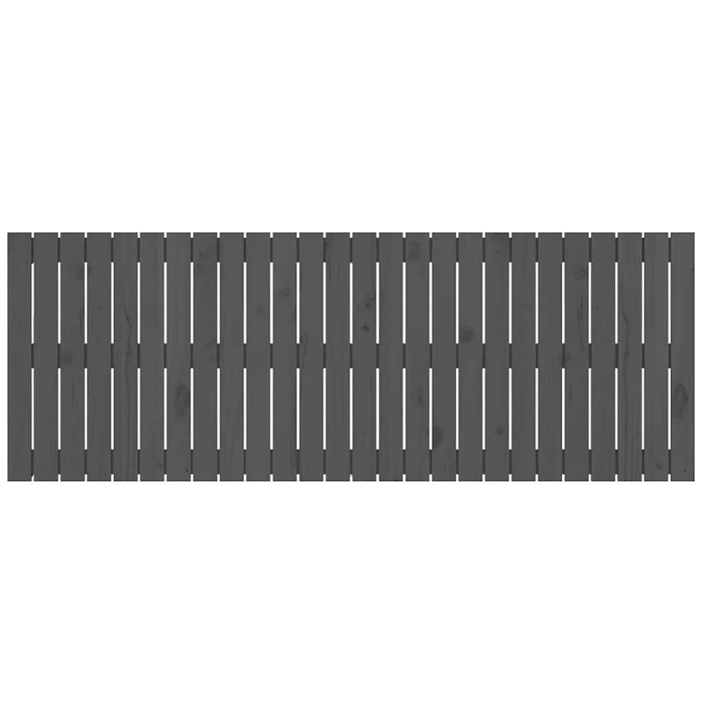 sengegavl 166x3x60 cm massivt fyrretræ grå