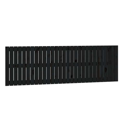 sengegavl 185x3x60 cm massivt fyrretræ sort
