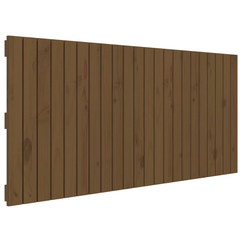 sengegavl 140x3x60 cm massivt fyrretræ gyldenbrun