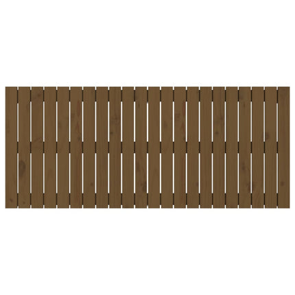 sengegavl 140x3x60 cm massivt fyrretræ gyldenbrun