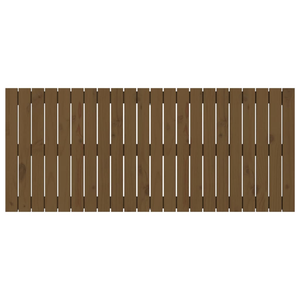 sengegavl 140x3x60 cm massivt fyrretræ gyldenbrun