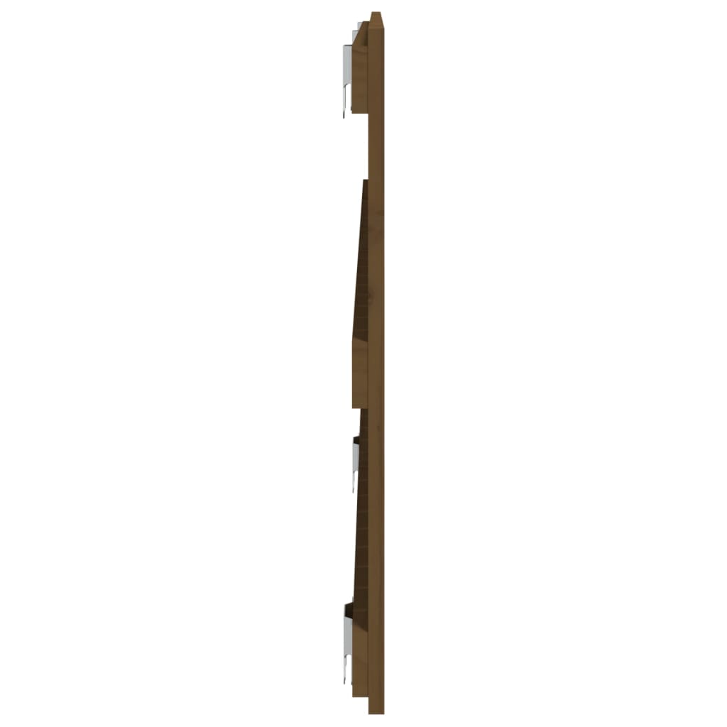 sengegavl 140x3x60 cm massivt fyrretræ gyldenbrun