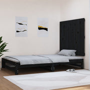 sengegavl 108x3x90 cm massivt fyrretræ sort