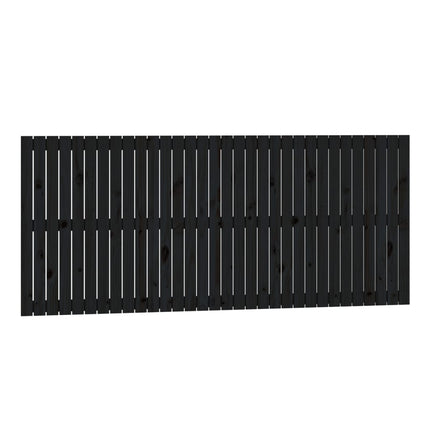 sengegavl 204x3x90 cm massivt fyrretræ sort