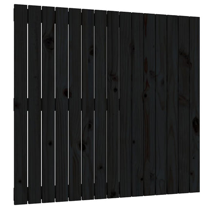 sengegavl 95,5x3x90 cm massivt fyrretræ sort