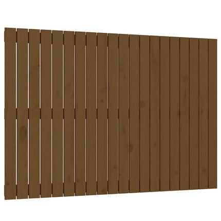 sengegavl 127,5x3x90 cm massivt fyrretræ gyldenbrun