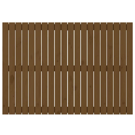 sengegavl 127,5x3x90 cm massivt fyrretræ gyldenbrun
