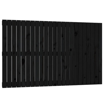 sengegavl 147x3x90 cm massivt fyrretræ sort