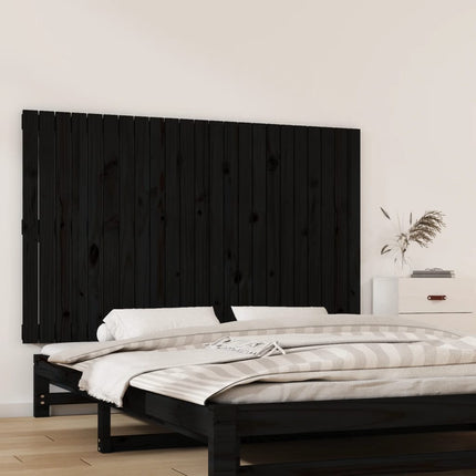 sengegavl 147x3x90 cm massivt fyrretræ sort