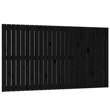 sengegavl 159,5x3x90 cm massivt fyrretræ sort