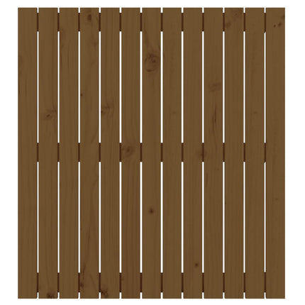 sengegavl 82,5x3x90 cm massivt fyrretræ gyldenbrun
