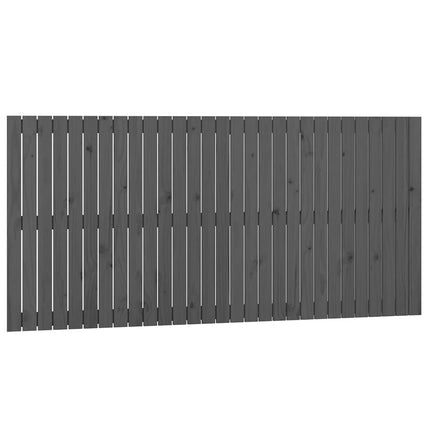 sengegavl 185x3x90 cm massivt fyrretræ grå