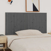 sengegavl 185x3x90 cm massivt fyrretræ grå