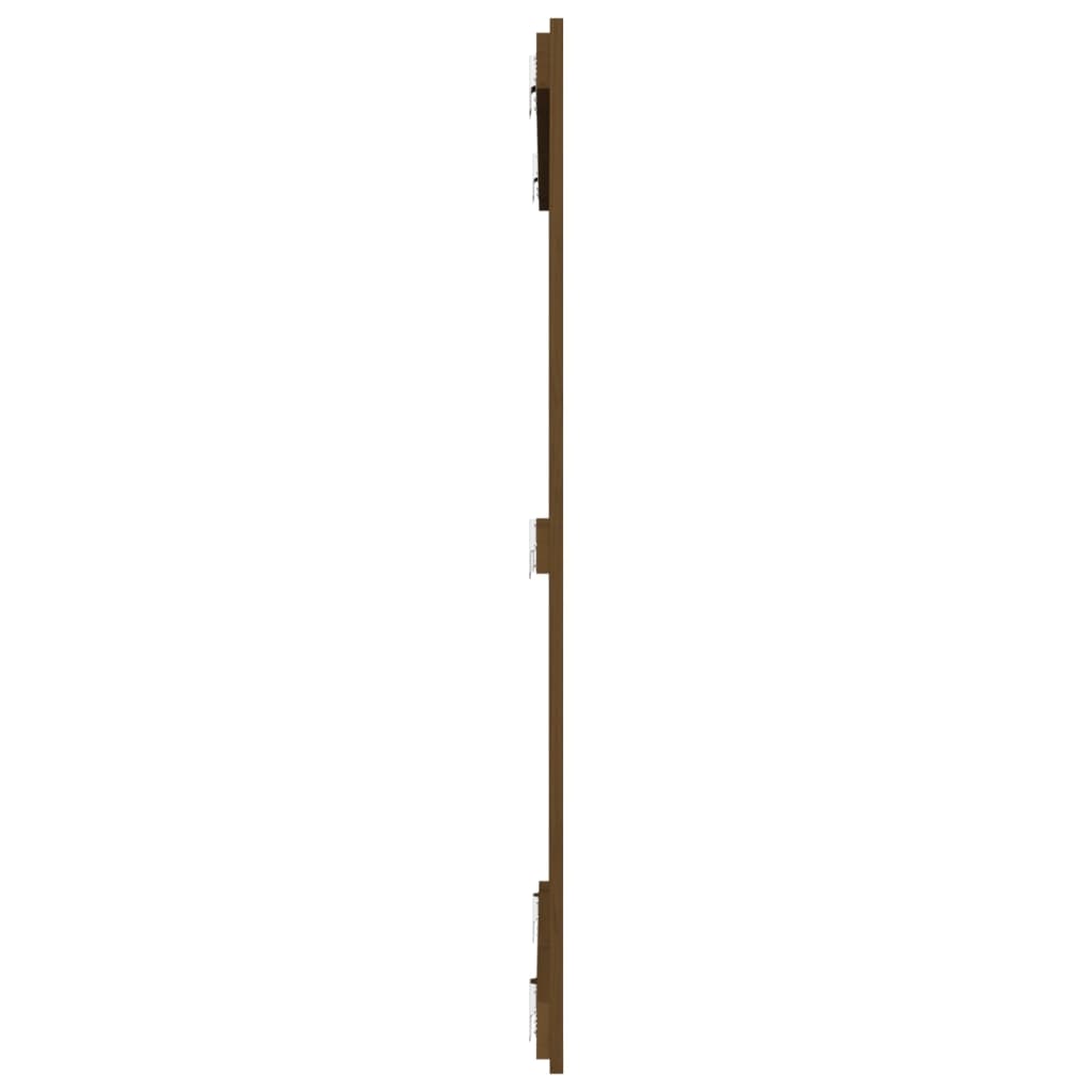 væghængt sengegavl 108x3x110 cm massivt fyrretræ gyldenbrun
