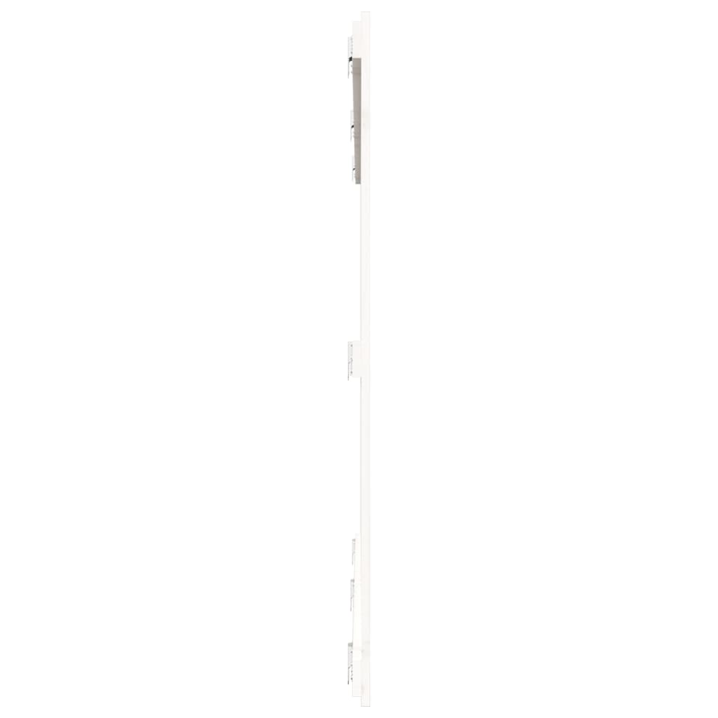 sengegavl 204x3x110 cm massivt fyrretræ hvid