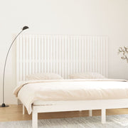 sengegavl 204x3x110 cm massivt fyrretræ hvid