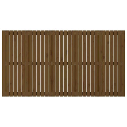 sengegavl 204x3x110 cm massivt fyrretræ gyldenbrun