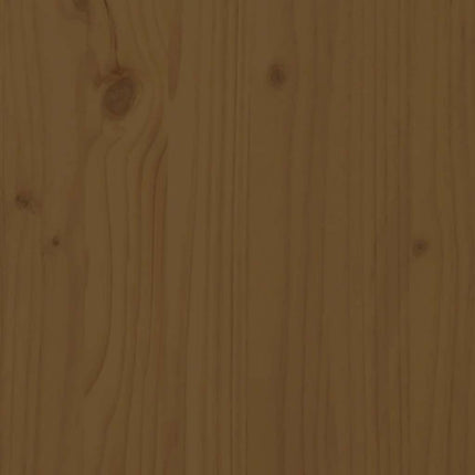sengegavl 204x3x110 cm massivt fyrretræ gyldenbrun