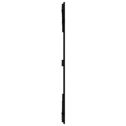 sengegavl 204x3x110 cm massivt fyrretræ sort