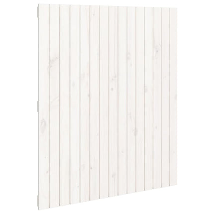 sengegavl 95,5x3x110 cm massivt fyrretræ hvid