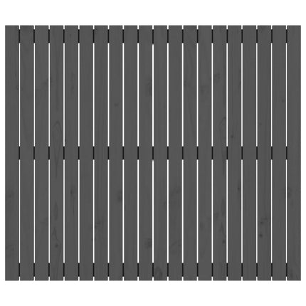 sengegavl 127,5x3x110 cm massivt fyrretræ grå