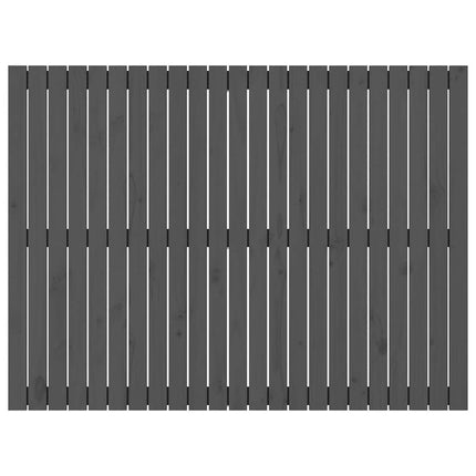 sengegavl 146,5x3x110 cm massivt fyrretræ grå