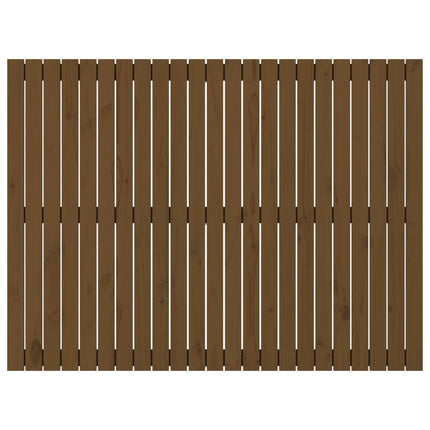 sengegavl 146,5x3x110 cm massivt fyrretræ gyldenbrun