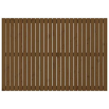 sengegavl 159,5x3x110 cm massivt fyrretræ gyldenbrun